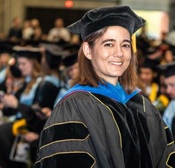 Kathy Aidala in Commencement regalia