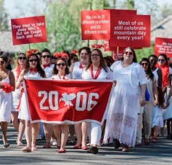 The class of 2006 marching in the 2019 Laurel Parade