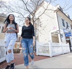 Students at the Village Commons