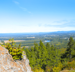 Mountain-Day-enjoying-the-overlook The stunning view of the Pioneer Valley from the top of Mount Holyoke on Mountain Day