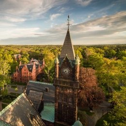 Aerial photo of the Mount Holyoke campus