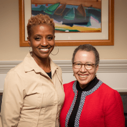 Tara Roberts ’91 and Dr. Beverly Daniel Tatum