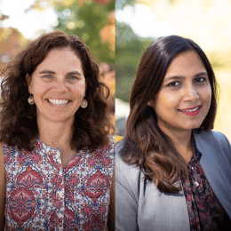 Monica Landry '90 and Farah Khan '98