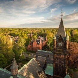 Aerial photo of the Mount Holyoke campus