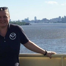 On the bridge of a ship during a recent transit down the Delaware River on a cargo ship.