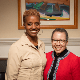 Tara Roberts ’91 and Dr. Beverly Daniel Tatum