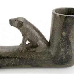 Maker unknown (Cherokee), Tobacco pipe bowl, late 19th or early 20th century.