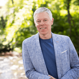 William Seigh in 2023 on the Mount Holyoke College campus. Photo by Joanna Chapman.