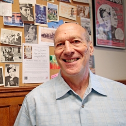 Professor Daniel Czitrom, in front of some of his political memorabilia