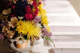A photo of flowers on a table