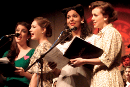 Singers in the 2013 "Big Broadcast!”  Photo by Olivia Lammel ’14