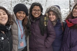 International Students on Mount Holyoke College in Winter