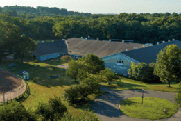 Aerial view of the Mount Holyoke College Equestrian Center