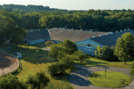 Aerial view of the Mount Holyoke College Equestrian Center