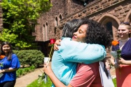 A hug during the Blessing and Sending ceremony