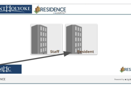 Screenshot of the Residence software login page