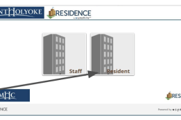 Screenshot of the Residence software login page