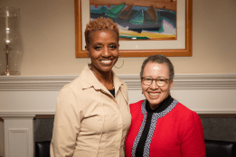 Tara Roberts ’91 and Dr. Beverly Daniel Tatum