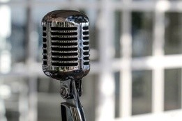 A vintage microphone