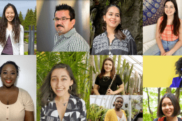 Collage of students and faculty portraits