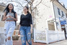Students at the Village Commons