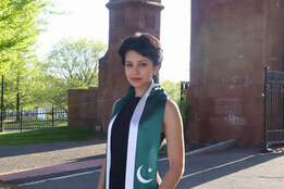 Fatima Shah stands by the Gates.