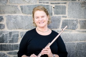 Alison Hale holding a flute