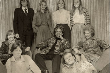 1979 contestants with judges Susan Griffin, Audre Lorde and Jean Valentine (middle row, left to right)