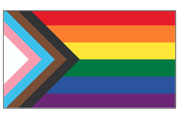 Graphic of a LGBTQIA flag