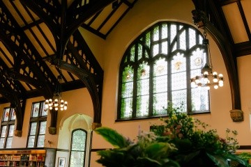 Campus beauty: The stained glass windows in the Reading Room in LITS. Photo taken in summer of 2024 by Max Wilhelm.
