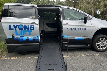 The Accessible van on Mount Holyoke College Campus