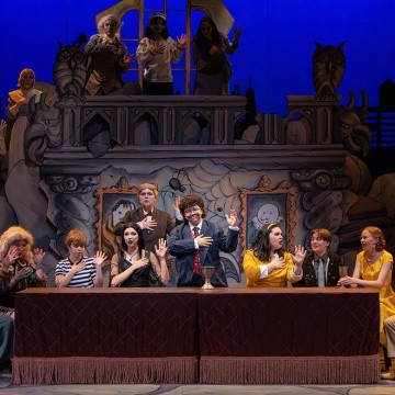 “The Addams Family: A New Musical Comedy” written by Marshall Brickman and Rick Elice, with music and lyrics by Andrew Lippa, based on characters by Charles Addams, directed by Noah Ilya-Alexis Tuleja