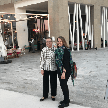 Interim President Tatum and Trisha Tanner ’00 in Abu Dhabi