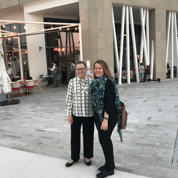 Interim President Tatum and Trisha Tanner ’00 in Abu Dhabi
