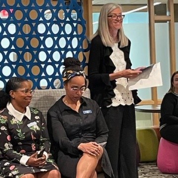 Speakers and esteemed guests at the Dr. Beverly Daniel Tatum Unity Center ceremony.