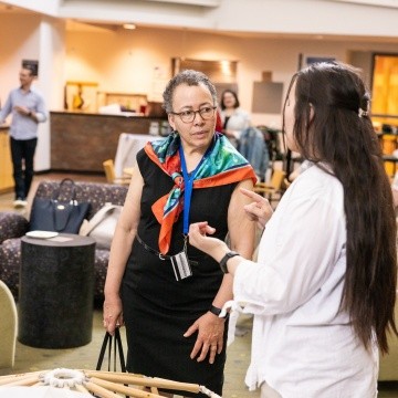 Dr. Beverly Daniel Tatum in discussion during the Summit on Climate Justice