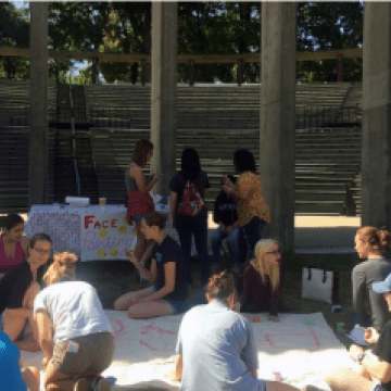 A Big/Little painting activity in 2018