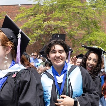 Mount Holyoke Commencement 2024 - Graduating students lined up