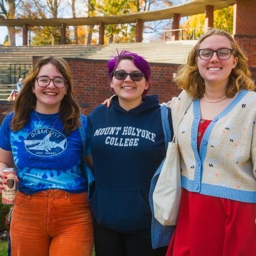 Friends at Mount Holyoke College's Fall Fest, October 2024