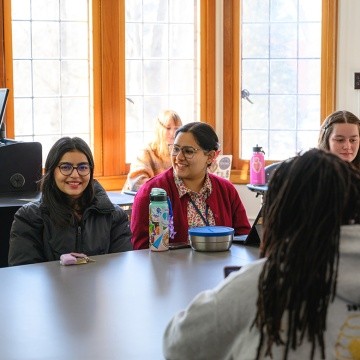 Students engage with one another during the Sophomore Institute.