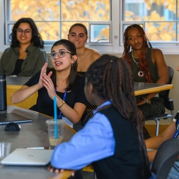 Audience participation at LEAP 2024, Mount Holyoke College