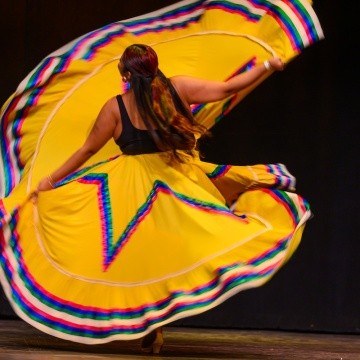 A dancer from Noche Latina, held at Mount Holyoke College on 10/4/2024.
