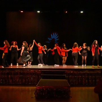 A group of dancers from Noche Latina, held at Mount Holyoke College on 10/4/2024.