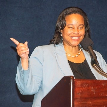 MHC in DC, President Holley at the podium