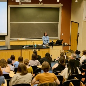 Mount Holyoke College | Senior Symposium 2024 - A 2024 graduate giving a presentation of their research