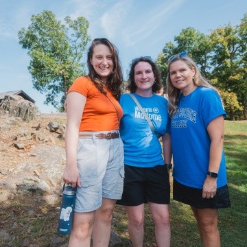 Mountain Day 2024 - Staff gather at the top of the mountain.