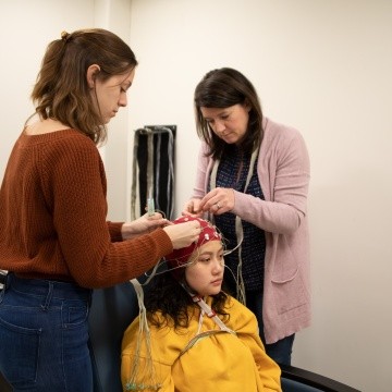 Neuro students working in the Breen lab