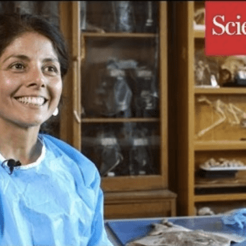 Patricia Brennan in a laboratory