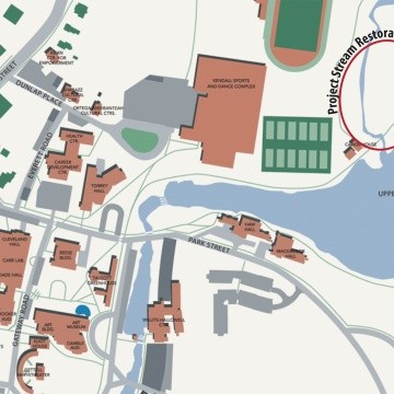 A map showing the location of the Project Stream site