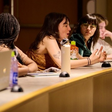 Senior presents during Senior Symposium at Mount Holyoke College, April 18, 2025.